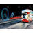 Bus travel by night - Red Bedroom Framed Canvas Decor