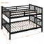 Lit superposé double au dessus d'un lit double avec échelle pour chambre à coucher, chambre d'amis
