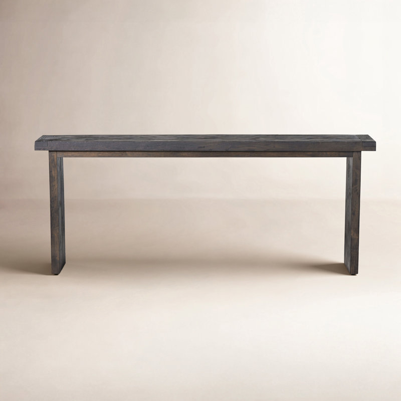 Nemo Console Table, Worn Black Oak