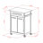Hackett Wheeled Utility Cart with Pull-Out Drawer in Natural, 34.05" H X 25.85" W X 17.85" D