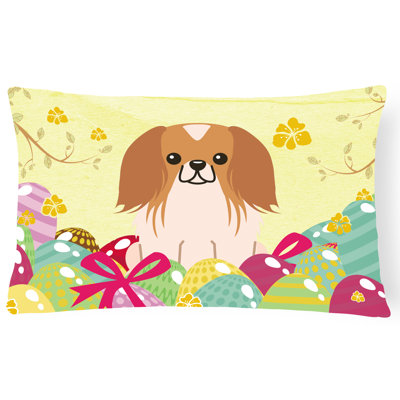 Coussin pékinois de pâques œufs