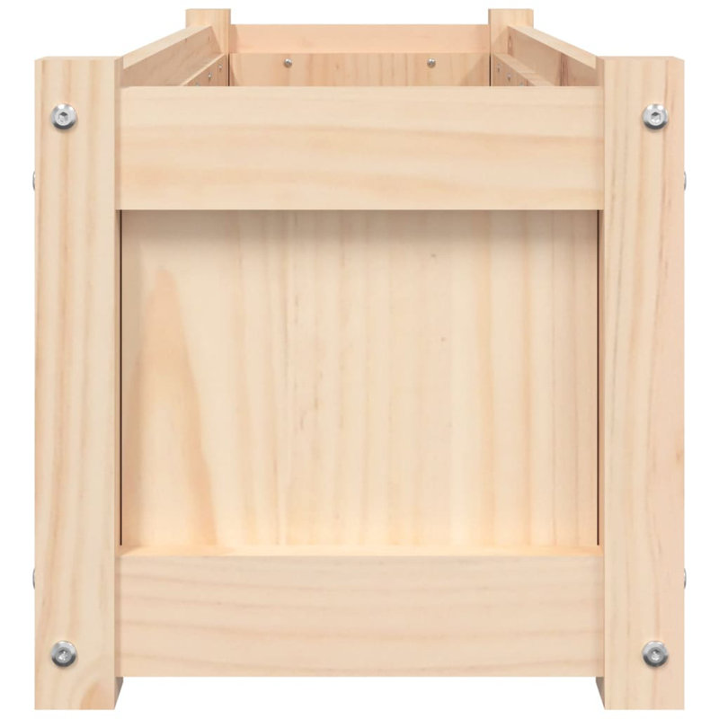 Venizelos Wood Planter Box, Natural, 31cm H x 90cm W x 31cm D