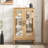 Charming Lighted Curio Cabinet With Adjustable Shelves And Mirrored Back-1301022394