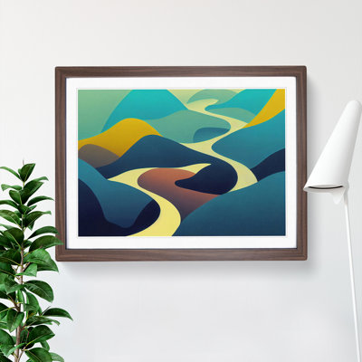 Abstract Mountain River Vol.2 - Framed Print