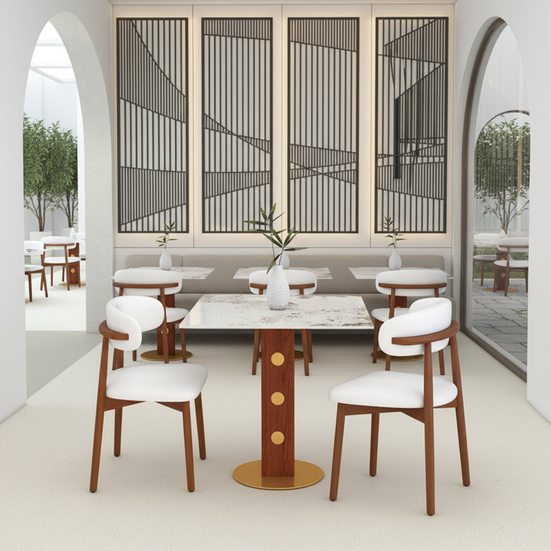 Table de restaurant 33,46 po Modern, Beige