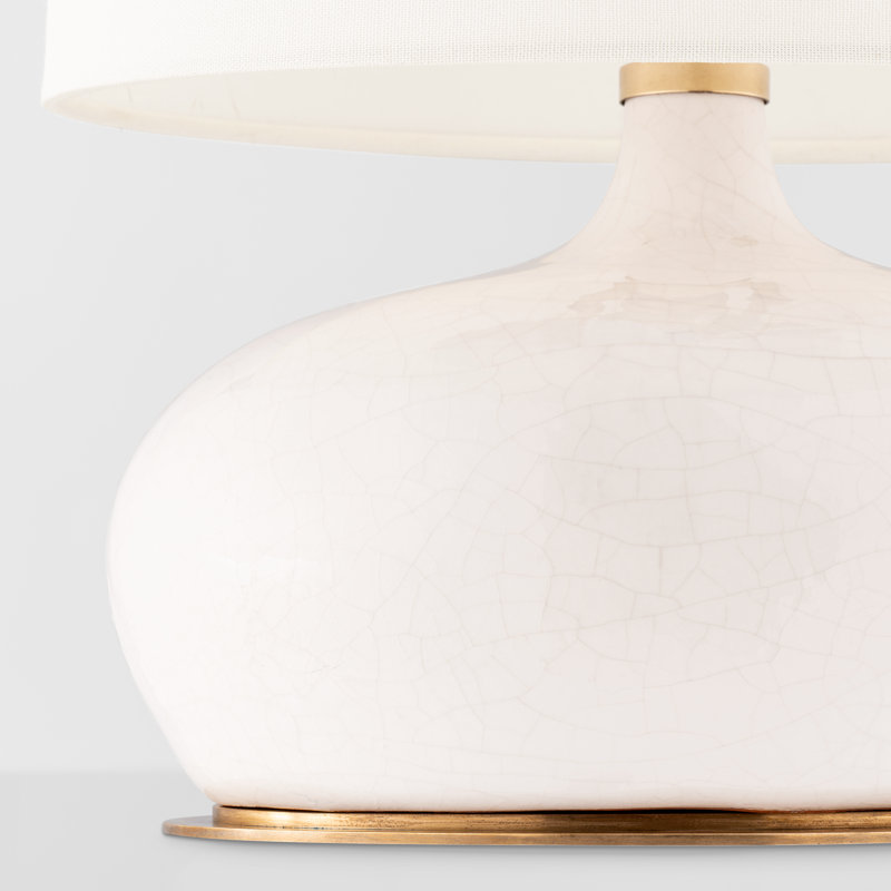 Olinda Table Lamp, Crackled Ivory