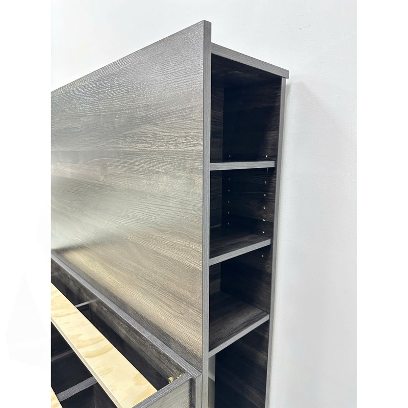 Twin Storage Bed in Dark Gray
