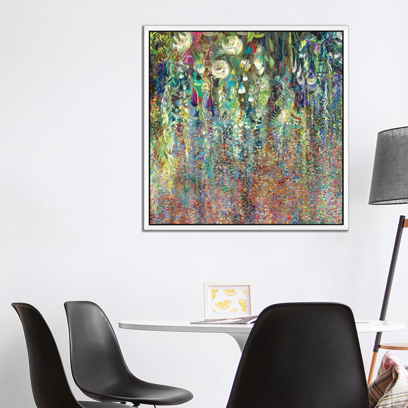 Canopy Bloom by Iris Scott - Painting on Canvas, 93.98 cm H x 93.98 cm W, White Framed