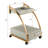 Modern 2-Tier Rolling End Table with Tray Top and Pull-Out Drawer