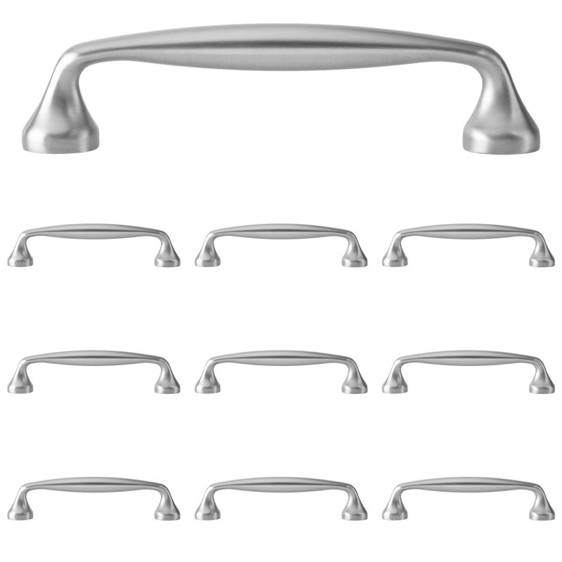 Mason 4-1/4" Center to Center Satin Nickel Bar Drawer Pull Multipack, Satin Nickel, 4.25"