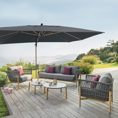 Ahley 400cm X 300cm Rectangular Tilt Cantilever Parasol