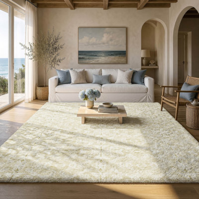 Tapis oriental à poil long de qualité supérieure lavable à la machine ADS784