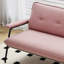 Mini-causeuse en velours côtelé de 53 po avec repose-pieds en métal-200187497