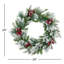 Couronne de Noël artificielle floquée avec baies Calloway Real Touch - 24 po - non éclairée