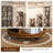 4-Tier Solid Wood Rotating Bookshelf On Wheels, 360° Spinning