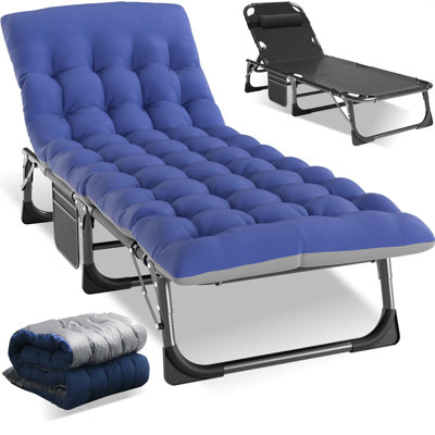 Méridienne de patio d'extérieur pliante, réglable à 5 positions