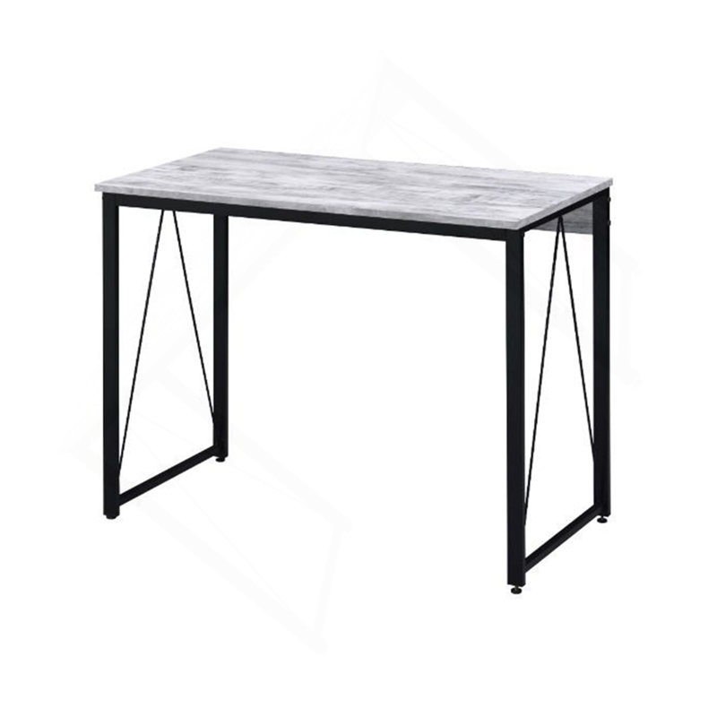 Rectangular Writing Desk With Metal Base