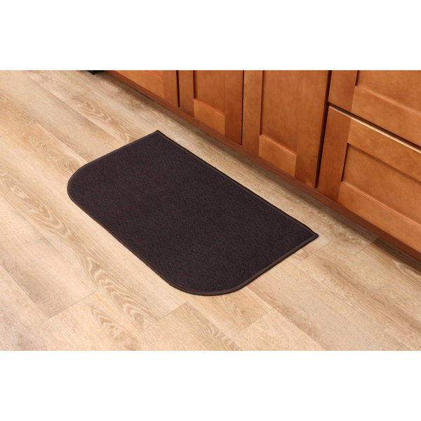 Makinzy Kitchen Rugs and Mats Non Skid Washable, Absorbent Rug for Kitchen (Set of 2) Gracie Oaks Color: Black