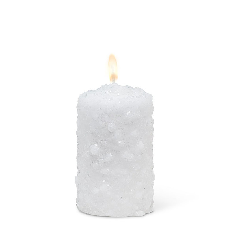 Unscented Pillar Candle, 4" H x 2.5" W x 2.5" D