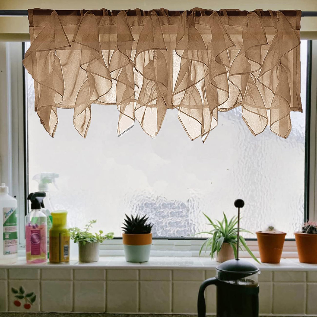 Jerryn Ruffled 50'' W Window Valance Rosdorf Park 