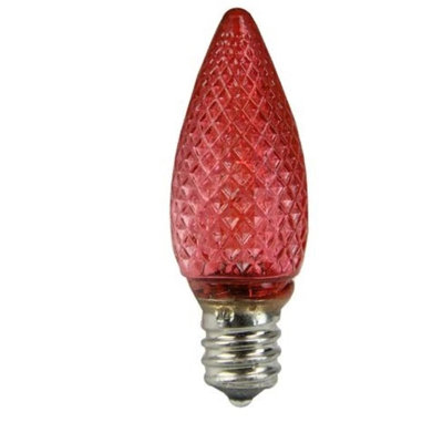Paquet de 25 ampoules de rechange à DEL à facettes rouges C9