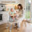 8 in 1 Baby High Chair, Coverts to Dining Booster Seat, Removable Tray & Double Seat Cover, Easy to Wipe-634268069-634267993