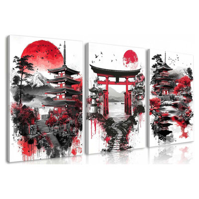 3 Piece Wrapped Canvas Wall Art