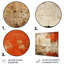 «Orange Chaos Collage I», art mural abstrait en métal-369777684