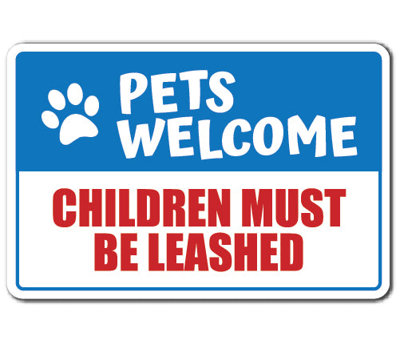 Signe en laisse pour animaux de compagnie