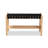 Upholstered Bench with Shelves