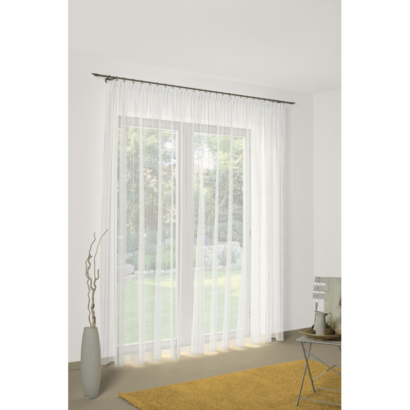 Dovie Sheer Single Panel, 245cm H x 600cm W, Brown/Green