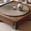 Table basse carrée en bois massif noyer-128967984-128967986