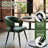 Modern Faux Leather Waterproof Upholstered Dining Chairs Set of 2 with Metal Legs, Mid-Century Kitchen Side Chairs-124571352-124571358