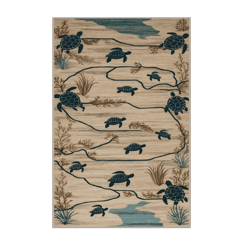 Tapis brun lavable à la machine, Rectangle 2 pi x 3 pi