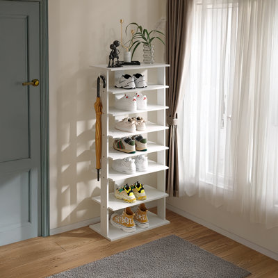 14 Pair Solid Wood Shoe Rack