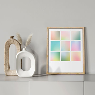" Pastel Gradient Squares Color Block "