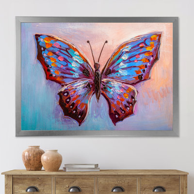 «Vintage Blue Butterfly II», reproduction sur toile