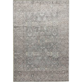 Wool Oriental Area Rug in Gray