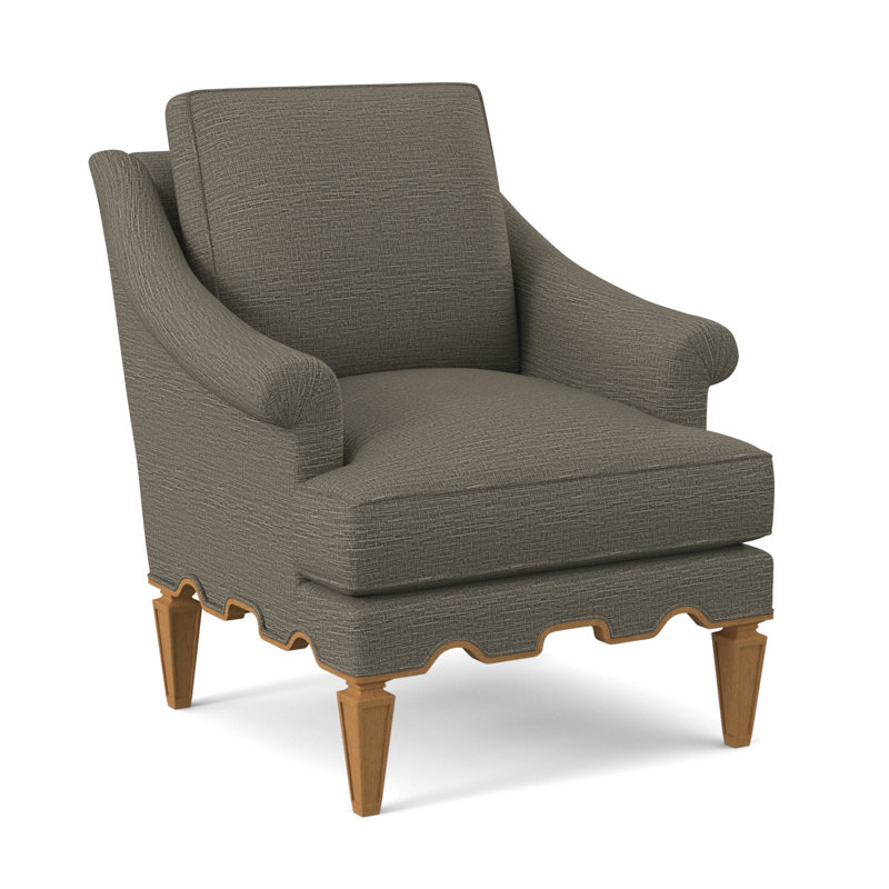 Palm Armchair, Margaret Ebony Polyester Blend, Amber