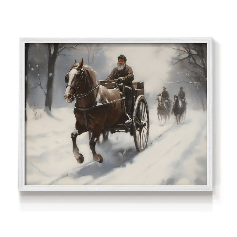 Art de Noël - DCCDXLI - Reproduction encadrée - Restickable, H 11 po x l 14 po, Blanc