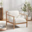 Chaise avec accoudoirs en bois massif Josephine-951489672