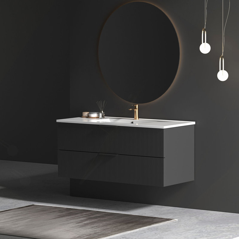 Armoire 48 "sans évier, Noir