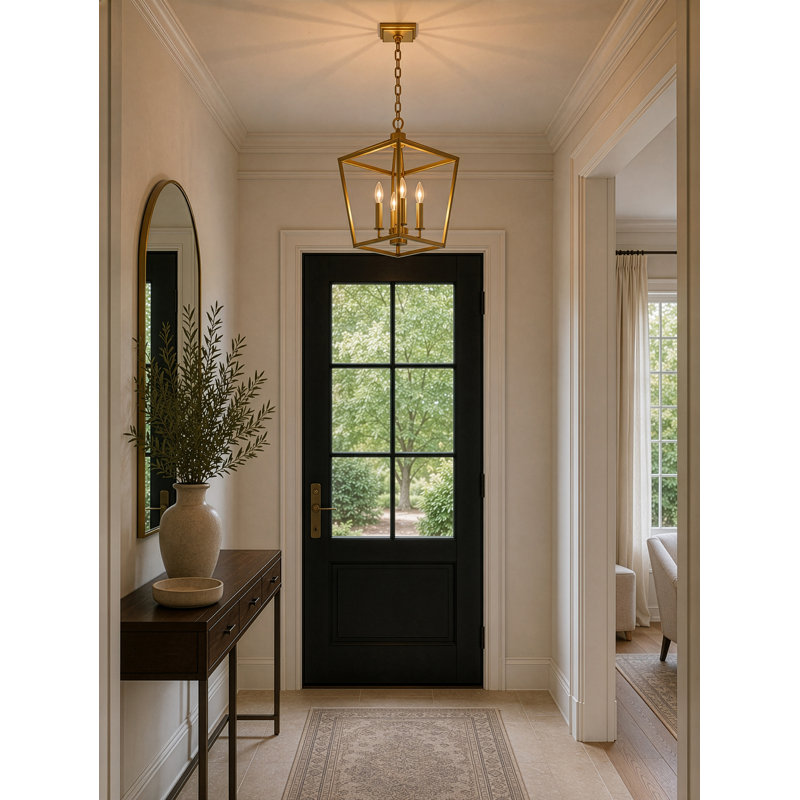 Luminaire suspendu pour vestibule York, Brushed Brass
