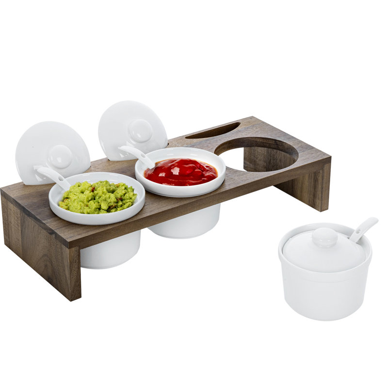 4 Piece Condiment Server Set