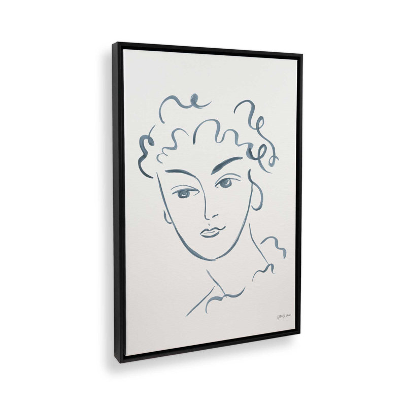 «Whimsy Portrait II» par Yvette St. Amant, reproduction d'art, Noir, Cadre flottant, H 16 po x l 12 po