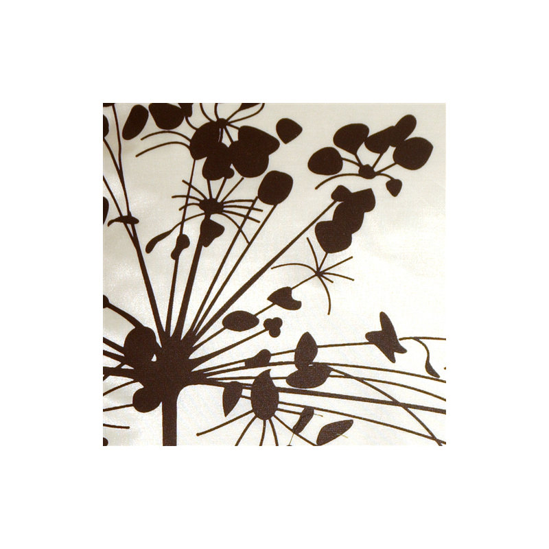 Carlea Flower Throw Pillow, White/Brown