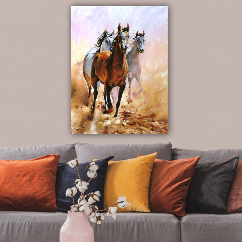 Superbe peinture sur toile décorative de 27,6 po x 39,4 po | 100% toile de coton, cadre 100% bois (épaisseur: 1,2 po) | Parfait pour le décor du salon et de la chambre à coucher, des couleurs vives et un design élégant