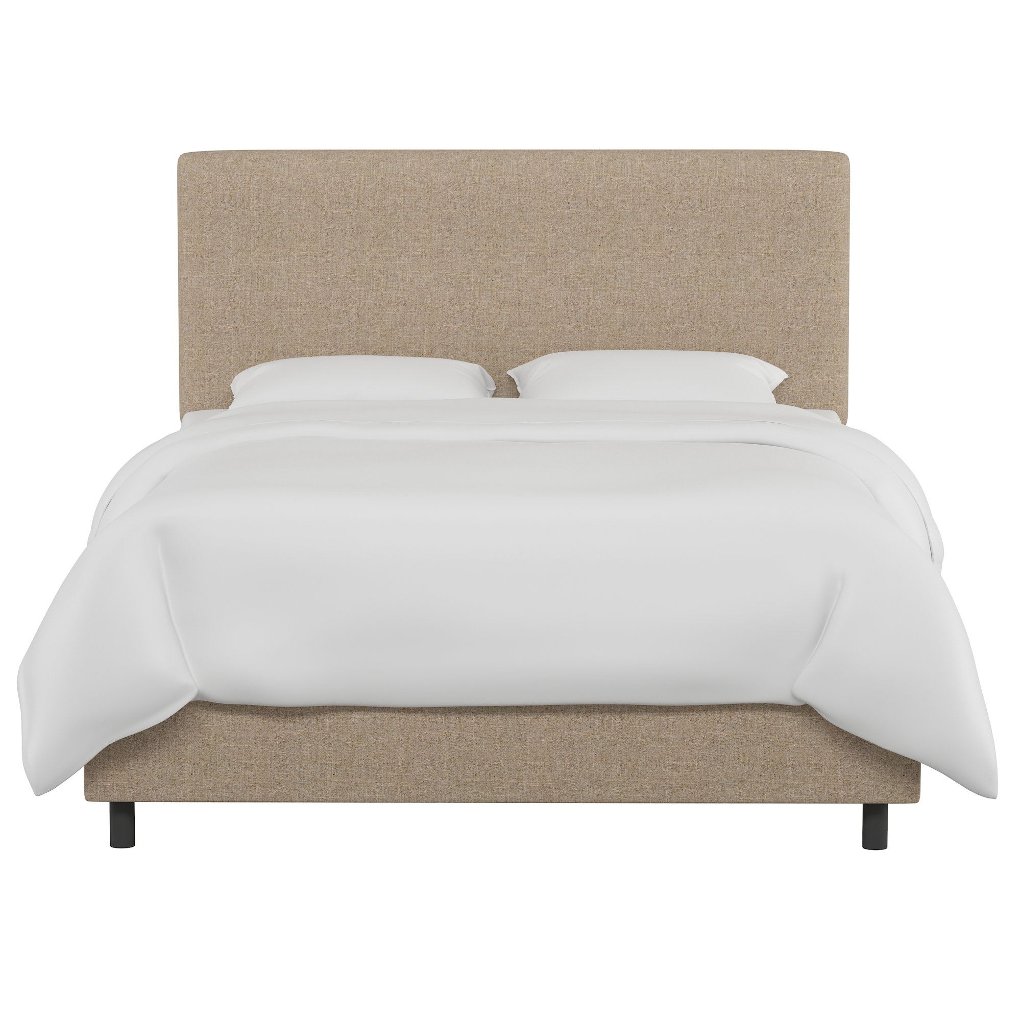 Pyburn Upholstered Bed, Twin, Classic Sandstone Linen