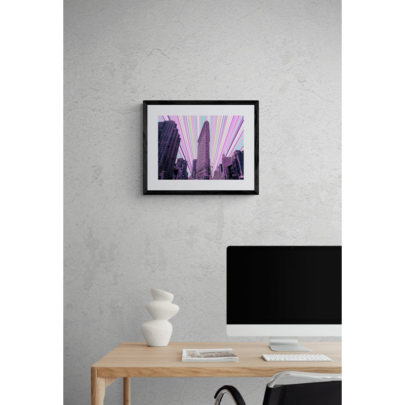 Flatiron Building NYC Print by Batya Kuncman, Purple, 17.25" H x 21.25" W