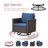 Kreda 4 - Person Outdoor Seating Group With Fire Pit With Swivel Glide Chair And Cushions-1729453377